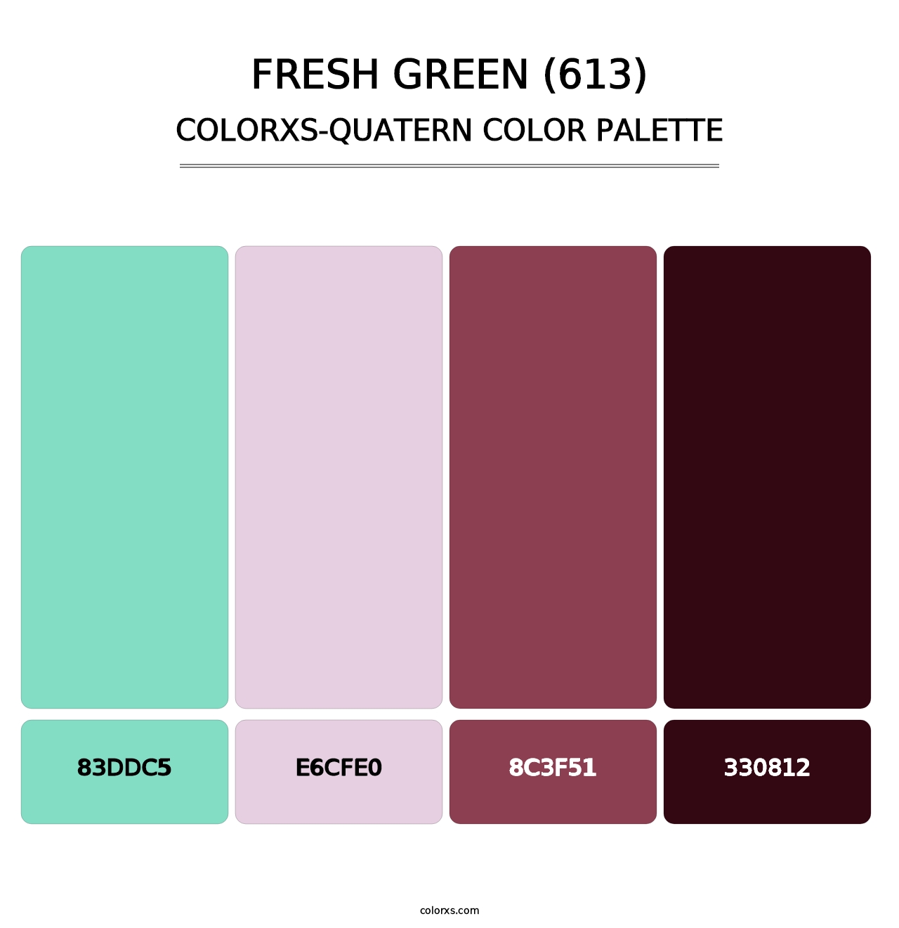 Fresh Green (613) - Colorxs Quatern Palette