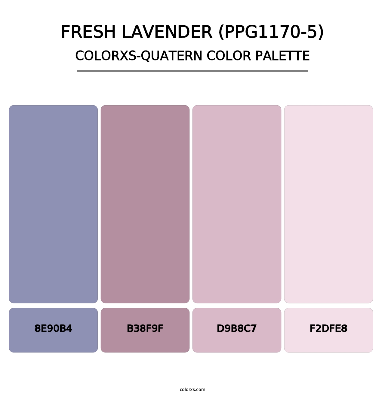 Fresh Lavender (PPG1170-5) - Colorxs Quatern Palette