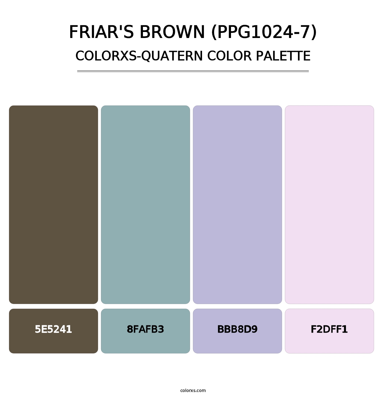 Friar's Brown (PPG1024-7) - Colorxs Quatern Palette