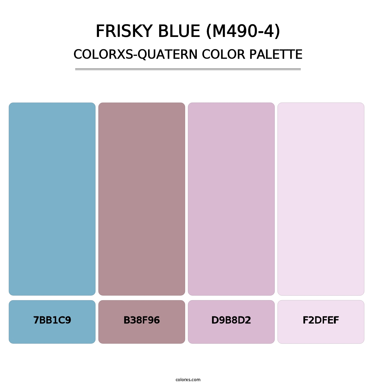 Frisky Blue (M490-4) - Colorxs Quatern Palette