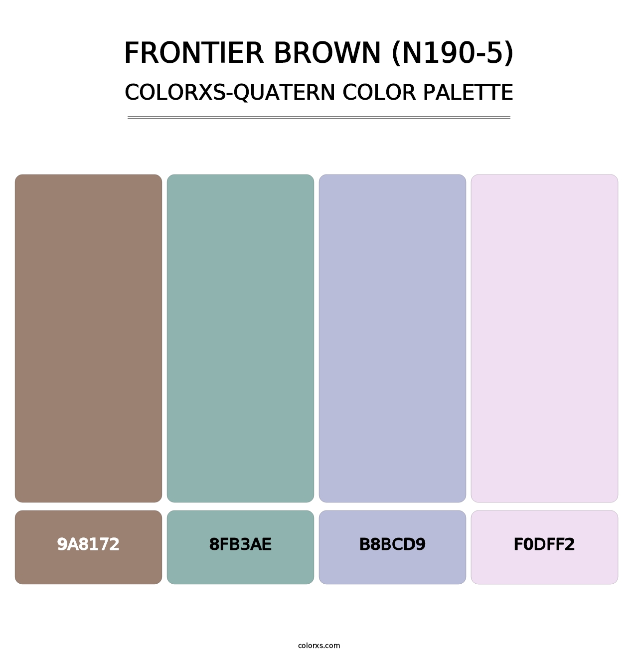 Frontier Brown (N190-5) - Colorxs Quatern Palette