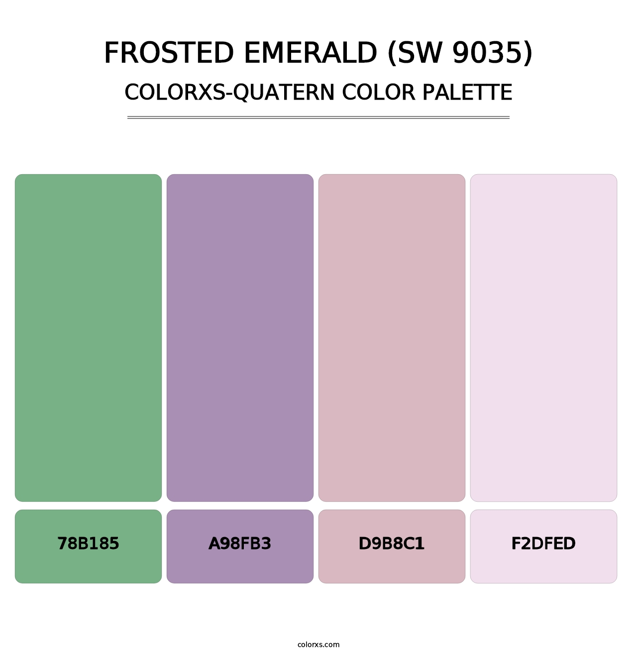 Frosted Emerald (SW 9035) - Colorxs Quatern Palette