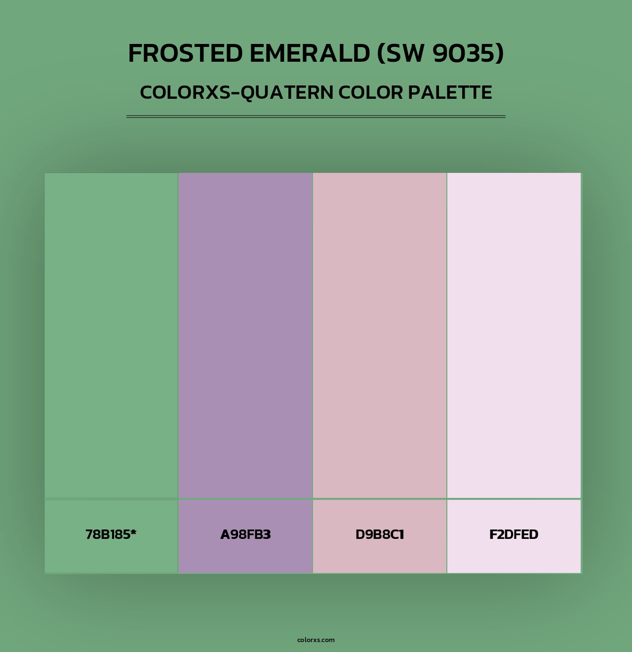 Frosted Emerald (SW 9035) - Colorxs Quad Palette