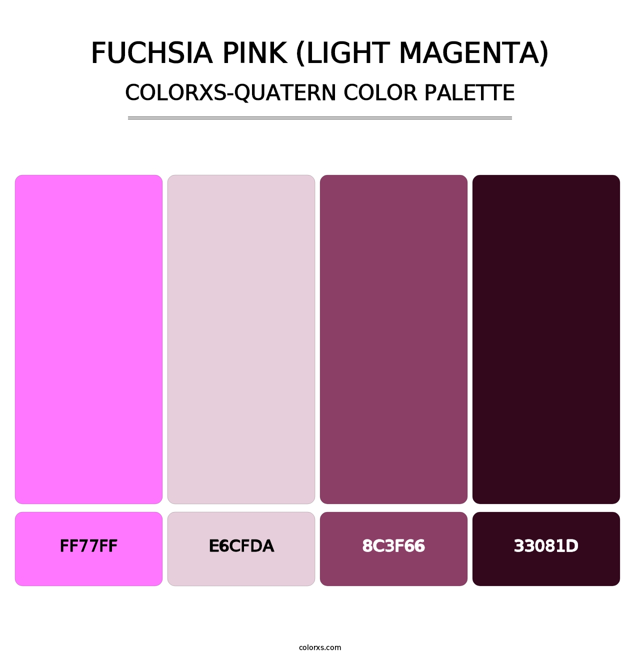 Fuchsia Pink (Light Magenta) - Colorxs Quatern Palette