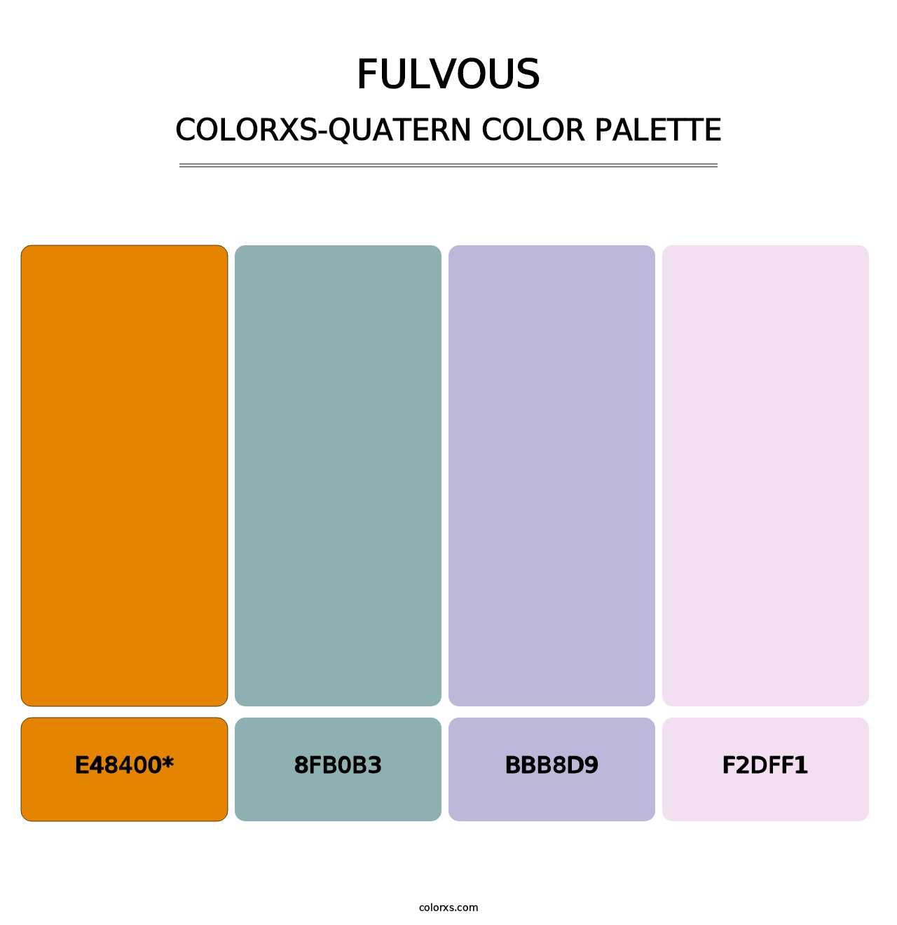 Fulvous - Colorxs Quatern Palette