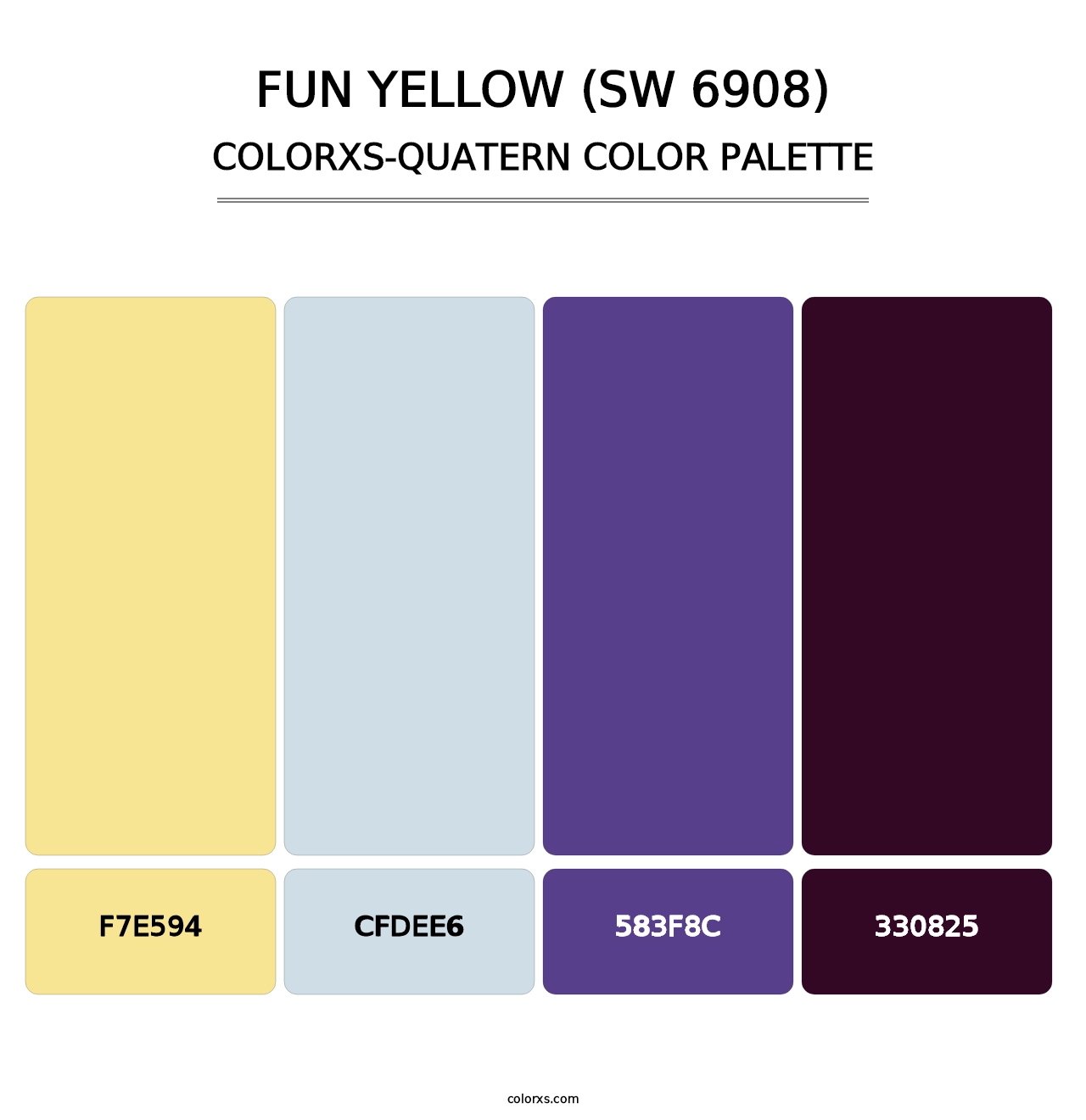 Fun Yellow (SW 6908) - Colorxs Quatern Palette