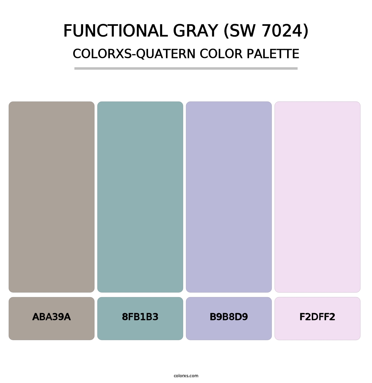 Functional Gray (SW 7024) - Colorxs Quatern Palette