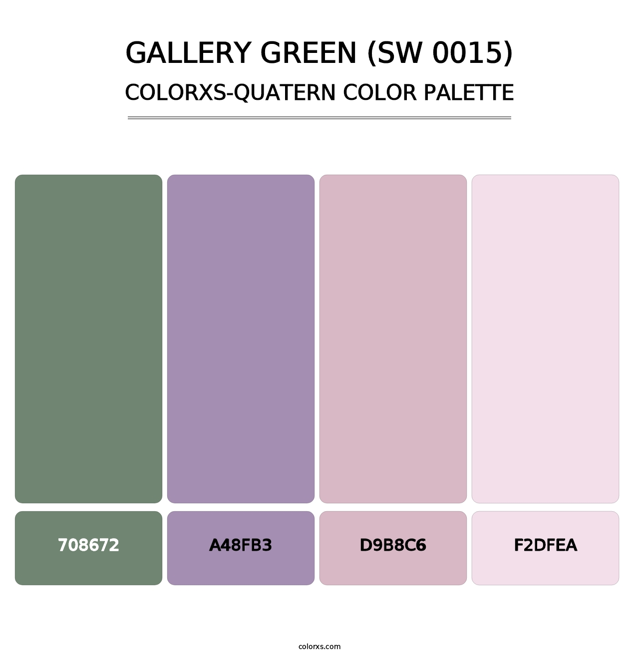 Gallery Green (SW 0015) - Colorxs Quatern Palette