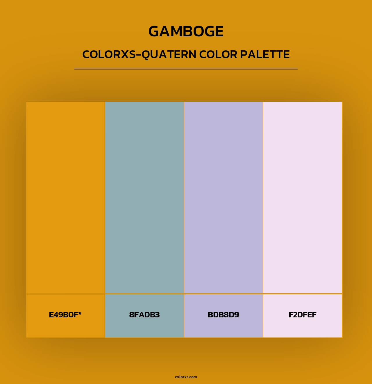 Gamboge - Colorxs Quad Palette