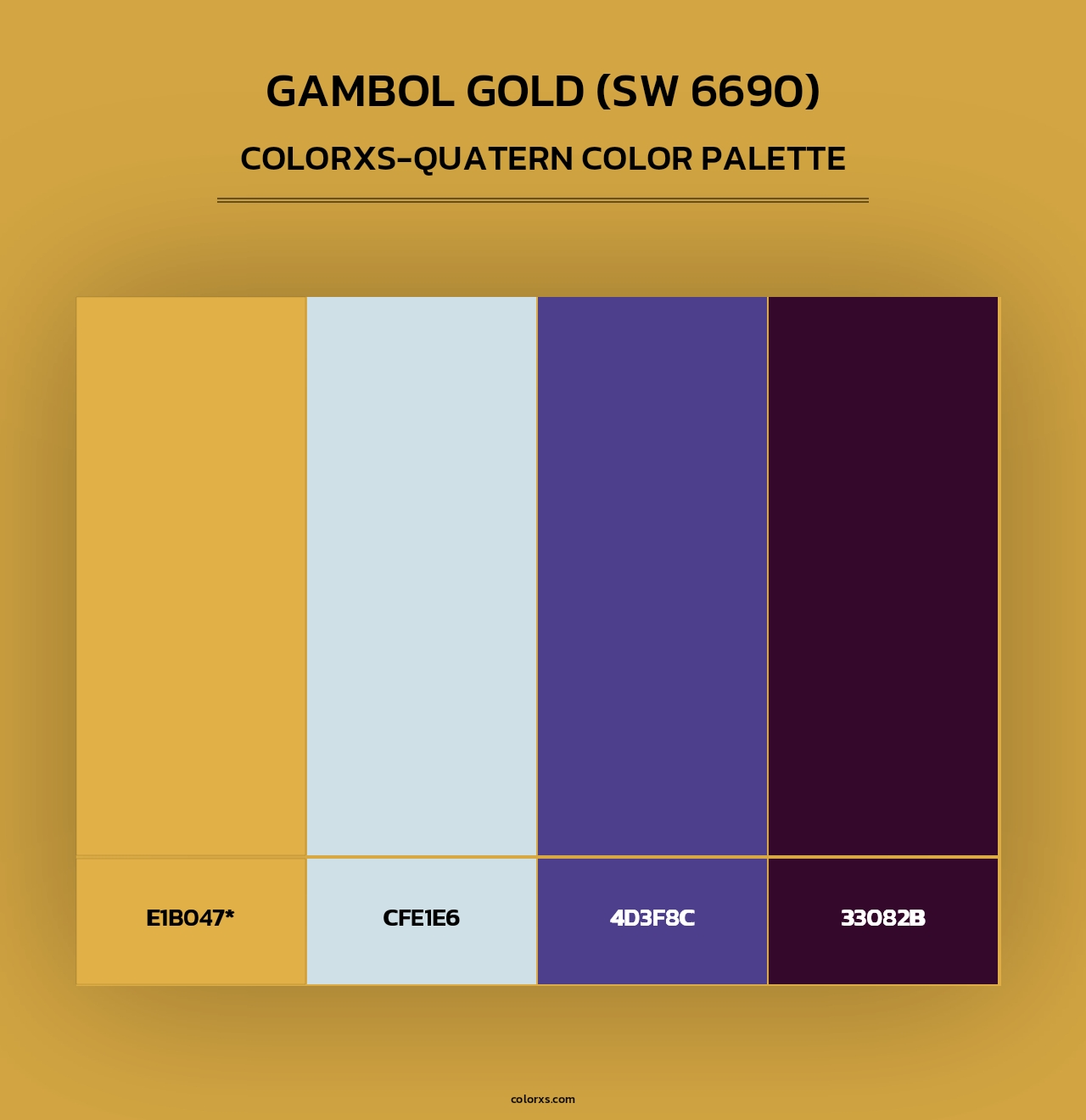 Gambol Gold (SW 6690) - Colorxs Quad Palette