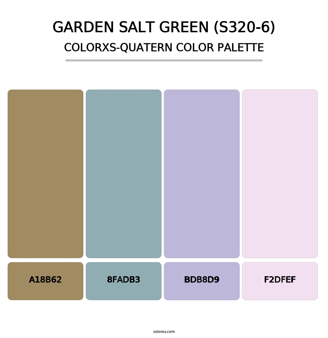 Garden Salt Green (S320-6) - Colorxs Quatern Palette