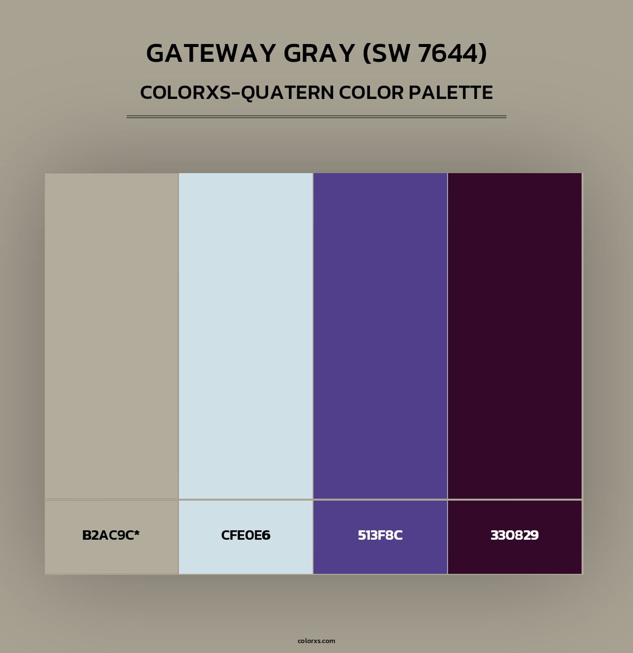 Gateway Gray (SW 7644) - Colorxs Quad Palette