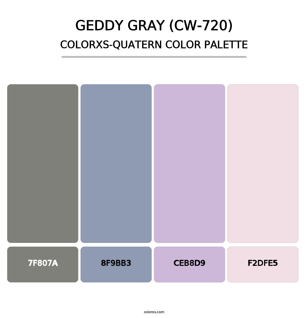 Geddy Gray (CW-720) - Colorxs Quatern Palette