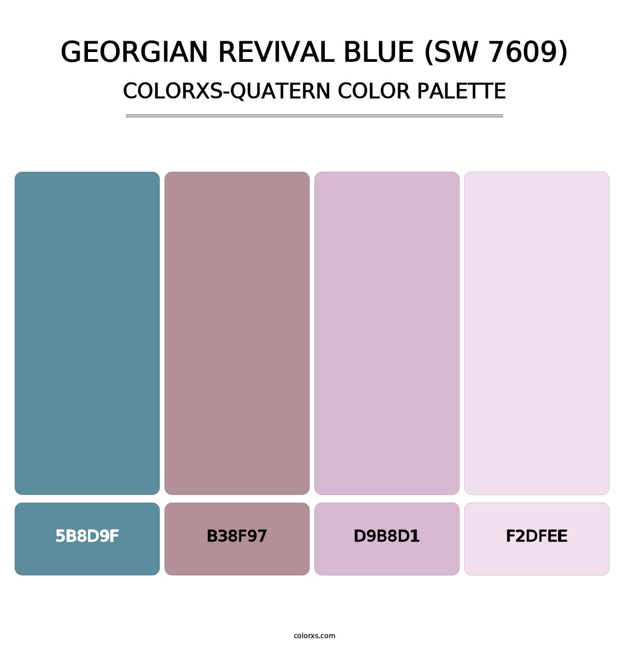 Georgian Revival Blue (SW 7609) - Colorxs Quatern Palette
