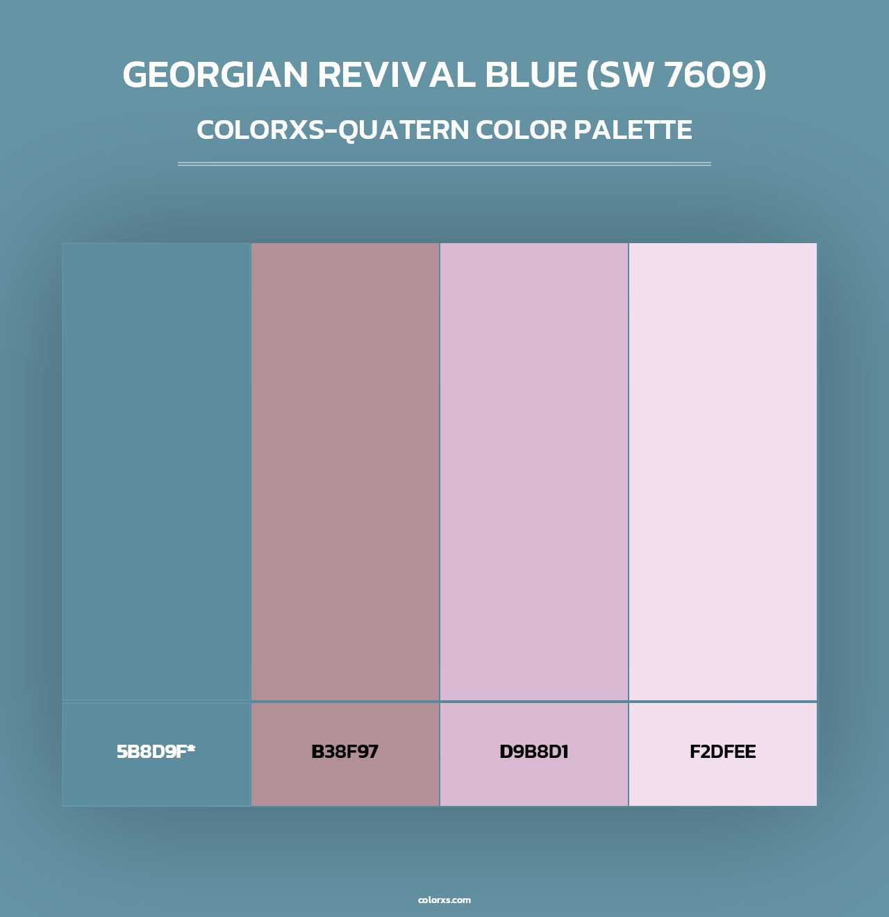 Georgian Revival Blue (SW 7609) - Colorxs Quad Palette