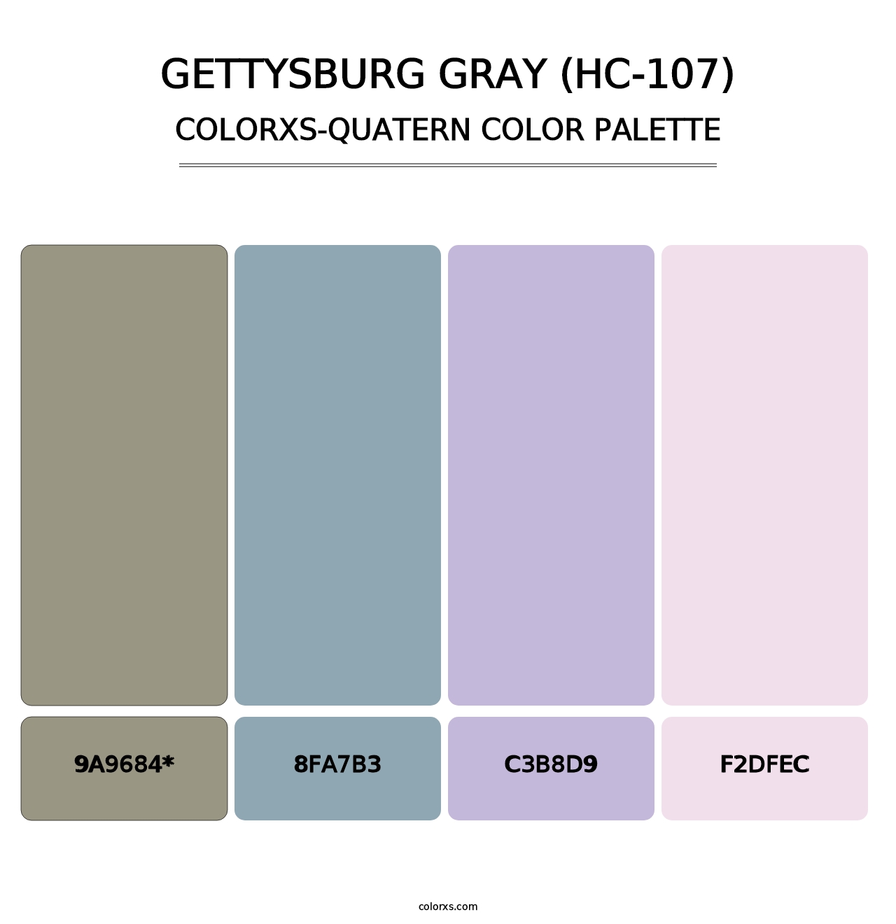Gettysburg Gray (HC-107) - Colorxs Quatern Palette