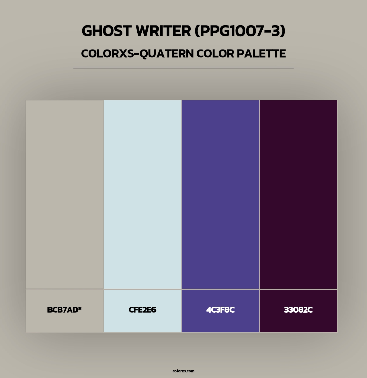 Ghost Writer (PPG1007-3) - Colorxs Quad Palette