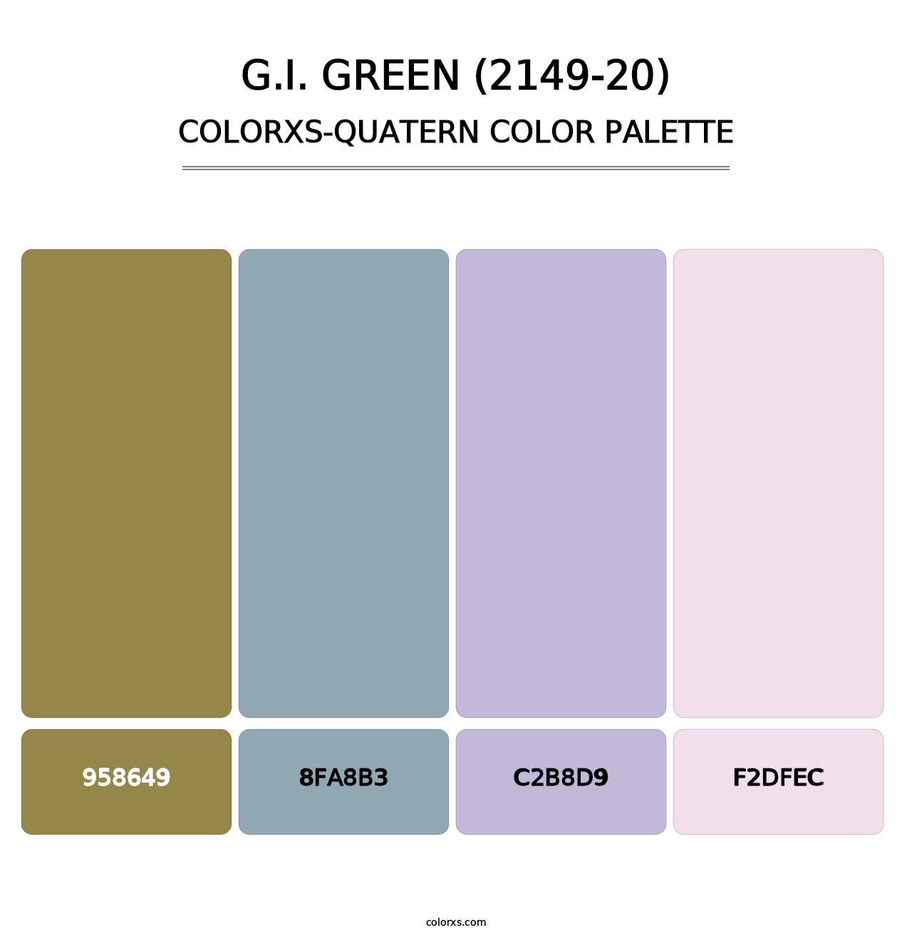 G.I. Green (2149-20) - Colorxs Quatern Palette