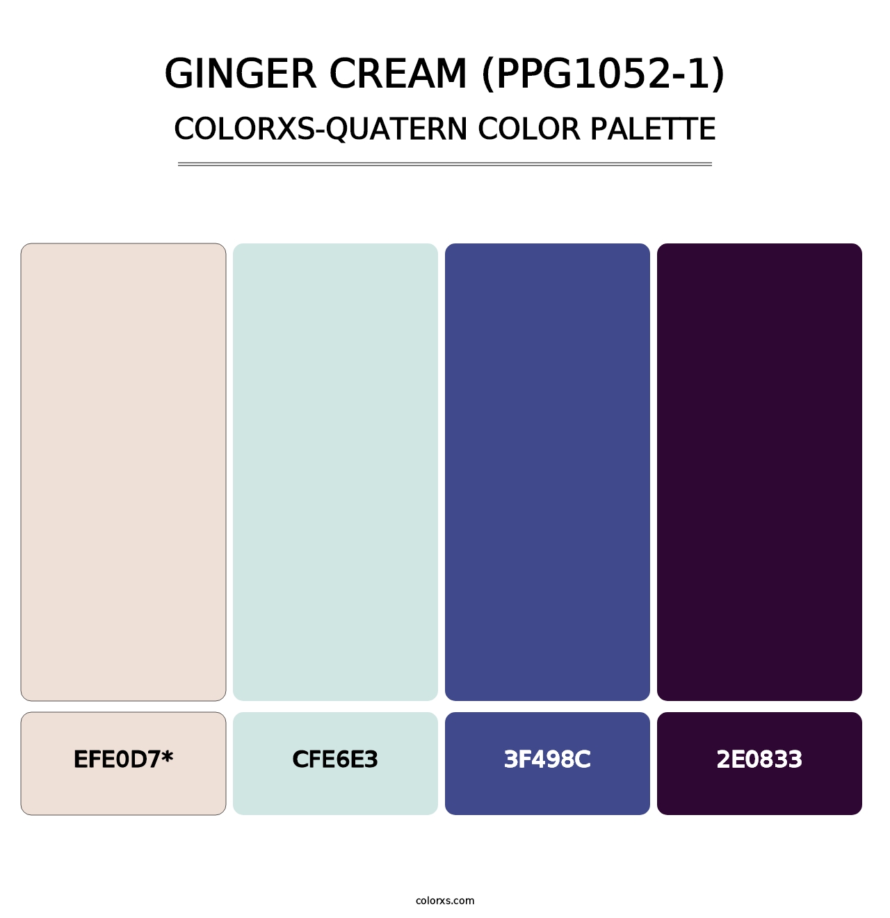 Ginger Cream (PPG1052-1) - Colorxs Quatern Palette