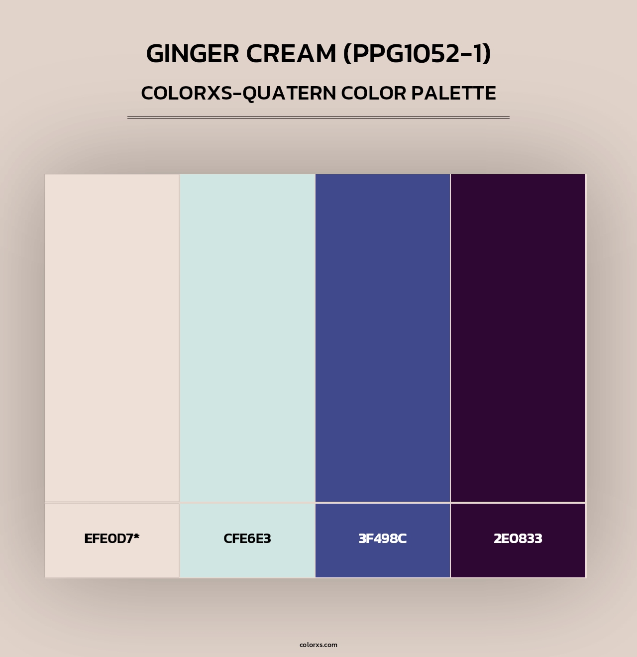 Ginger Cream (PPG1052-1) - Colorxs Quad Palette