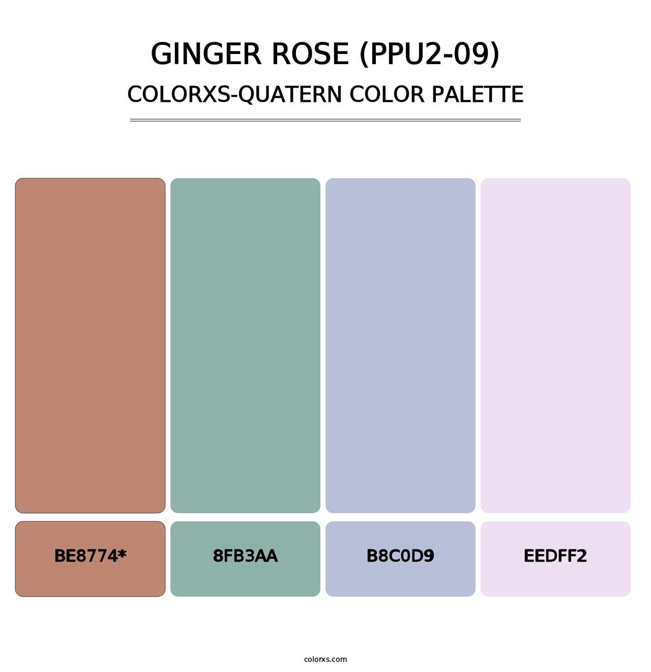 Ginger Rose (PPU2-09) - Colorxs Quatern Palette