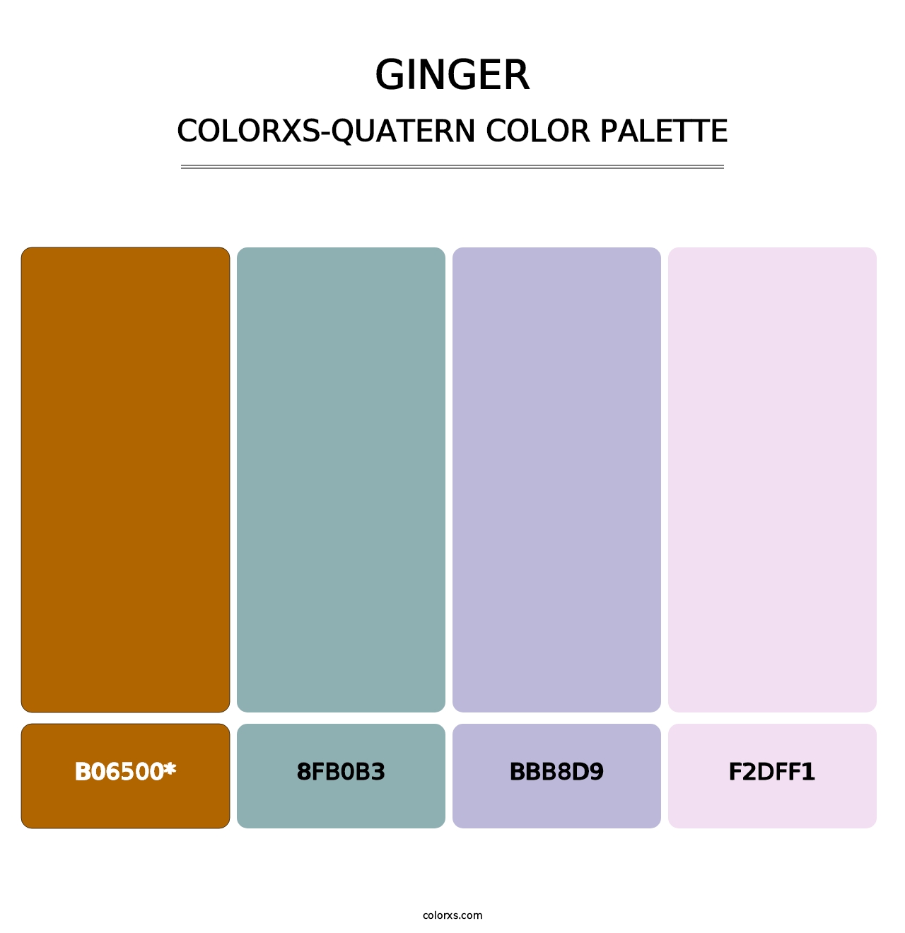 Ginger - Colorxs Quatern Palette