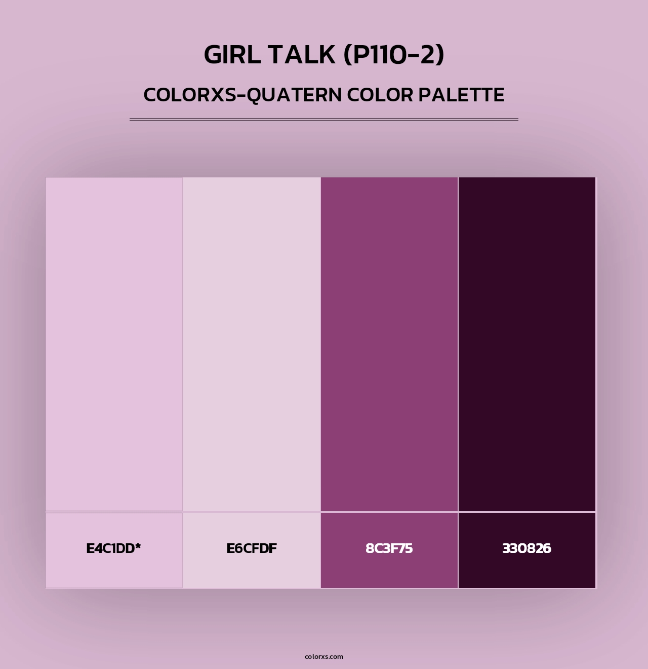 Girl Talk (P110-2) - Colorxs Quad Palette