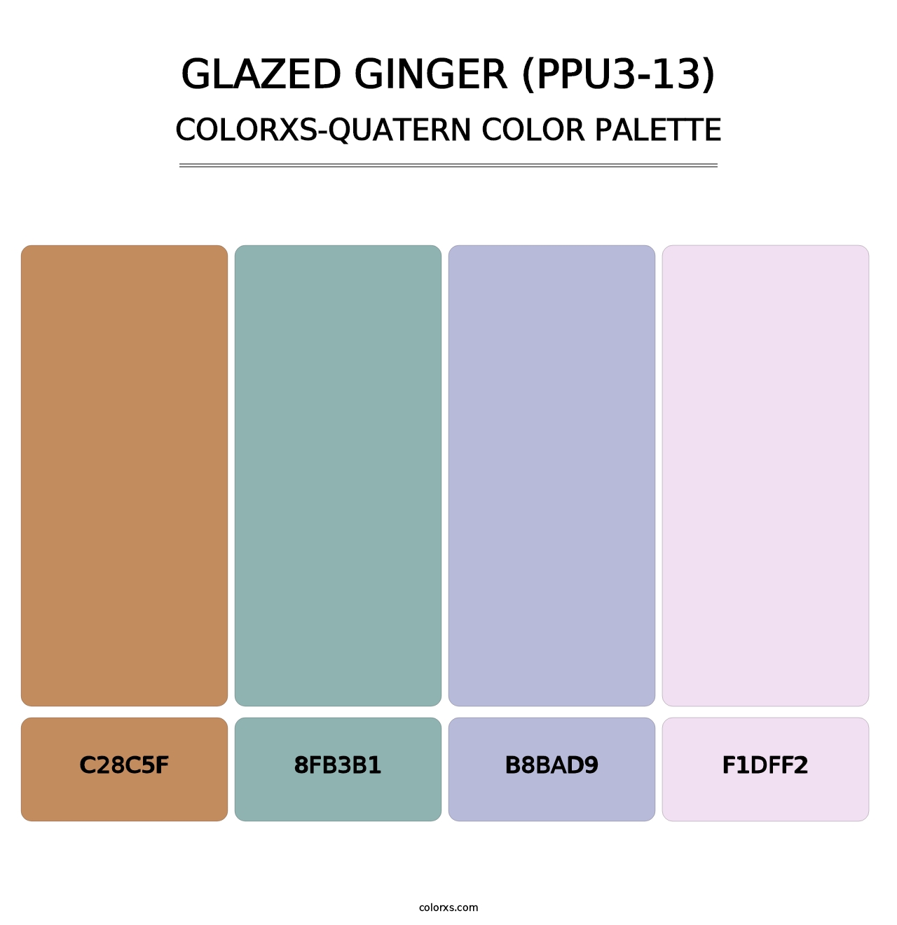 Glazed Ginger (PPU3-13) - Colorxs Quatern Palette