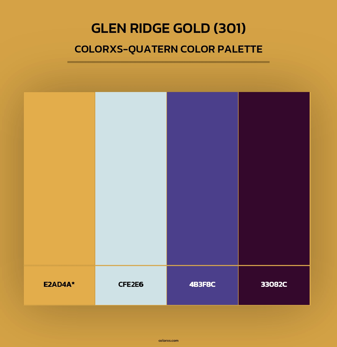 Glen Ridge Gold (301) - Colorxs Quad Palette