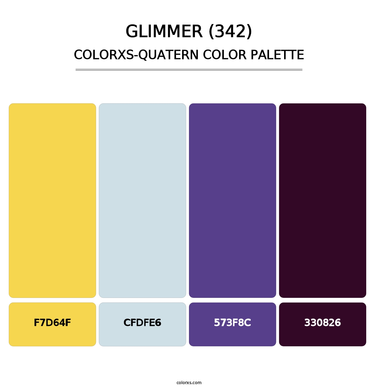 Glimmer (342) - Colorxs Quatern Palette