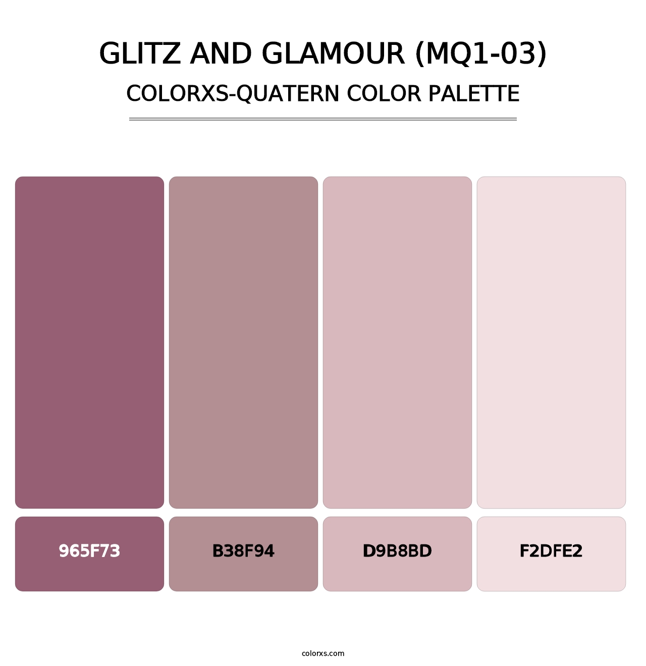 Glitz And Glamour (MQ1-03) - Colorxs Quatern Palette