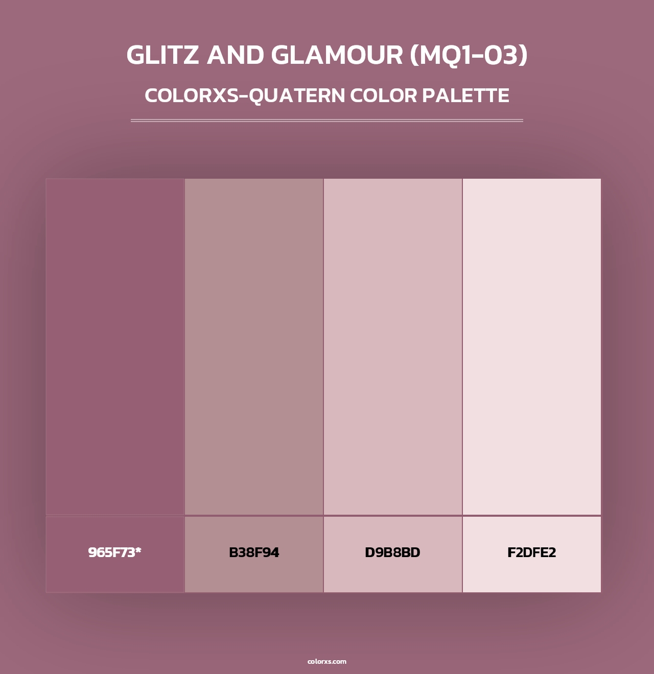 Glitz And Glamour (MQ1-03) - Colorxs Quad Palette