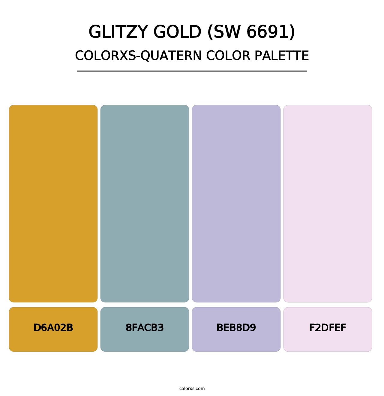 Glitzy Gold (SW 6691) - Colorxs Quatern Palette