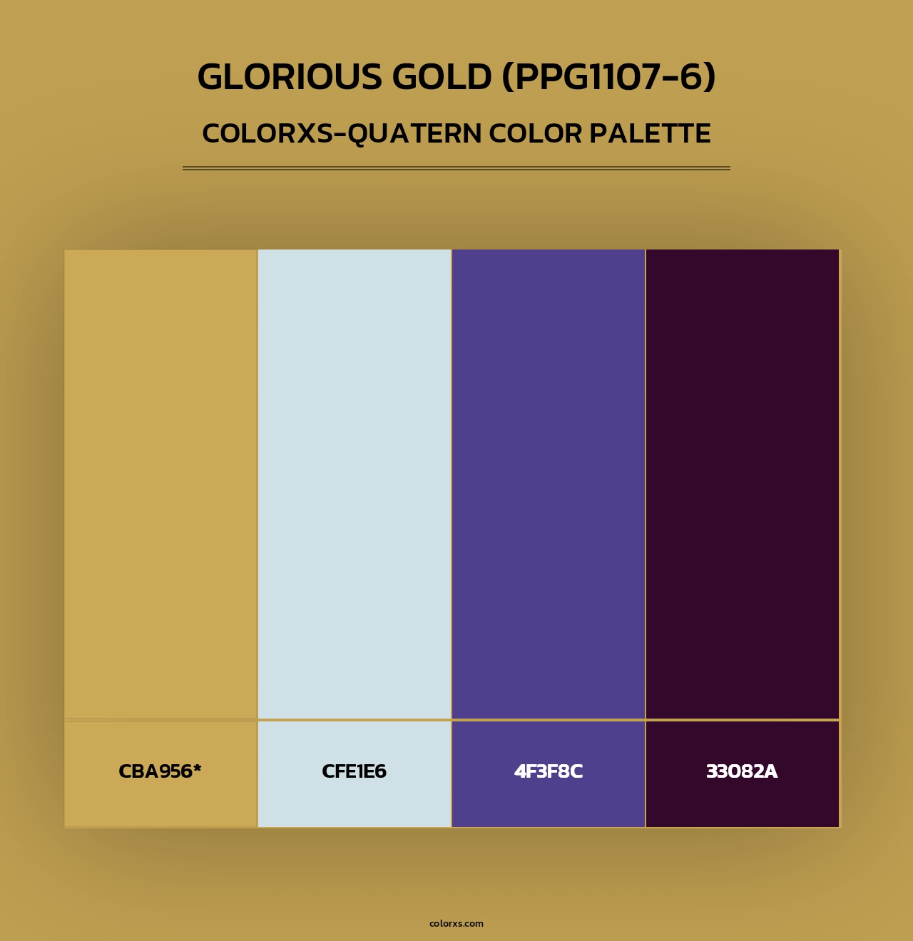 Glorious Gold (PPG1107-6) - Colorxs Quad Palette