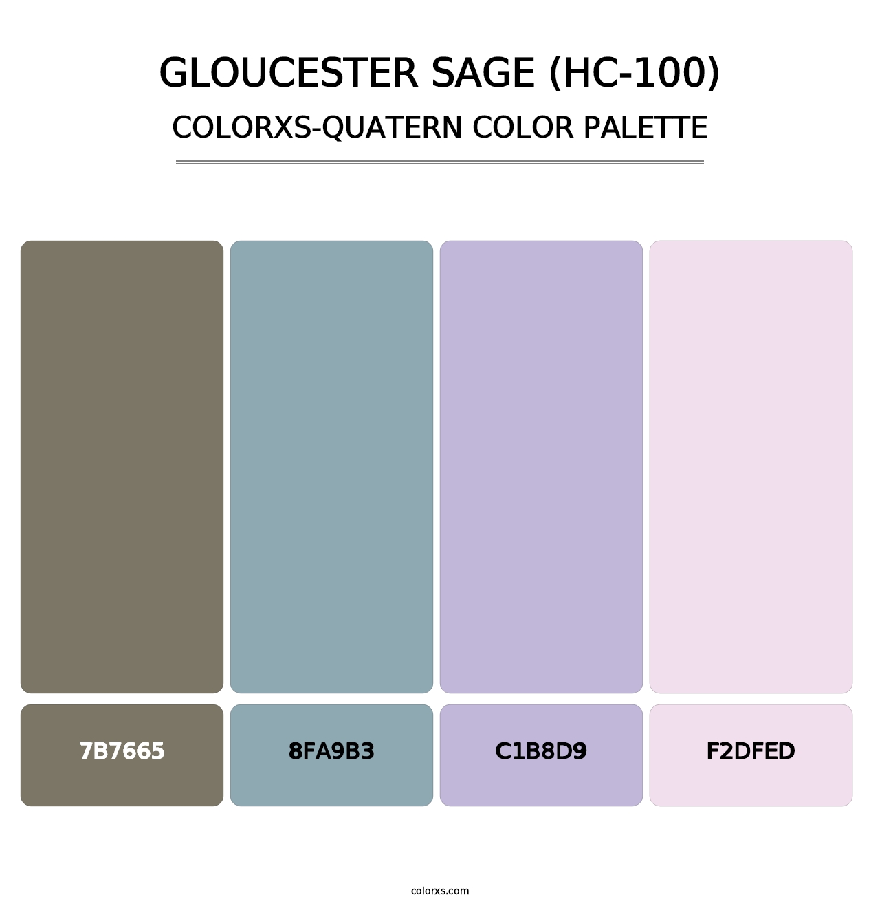 Gloucester Sage (HC-100) - Colorxs Quatern Palette