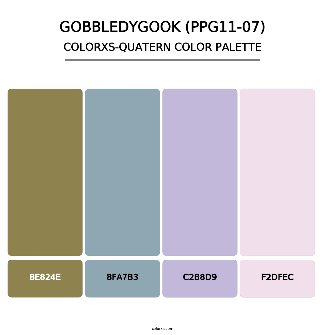 Gobbledygook (PPG11-07) - Colorxs Quatern Palette