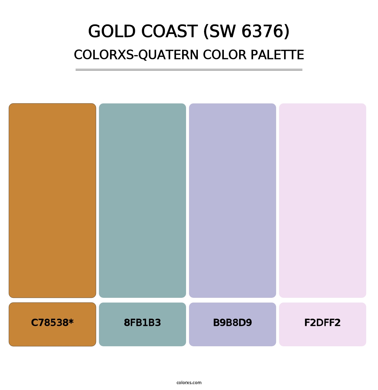 Gold Coast (SW 6376) - Colorxs Quatern Palette
