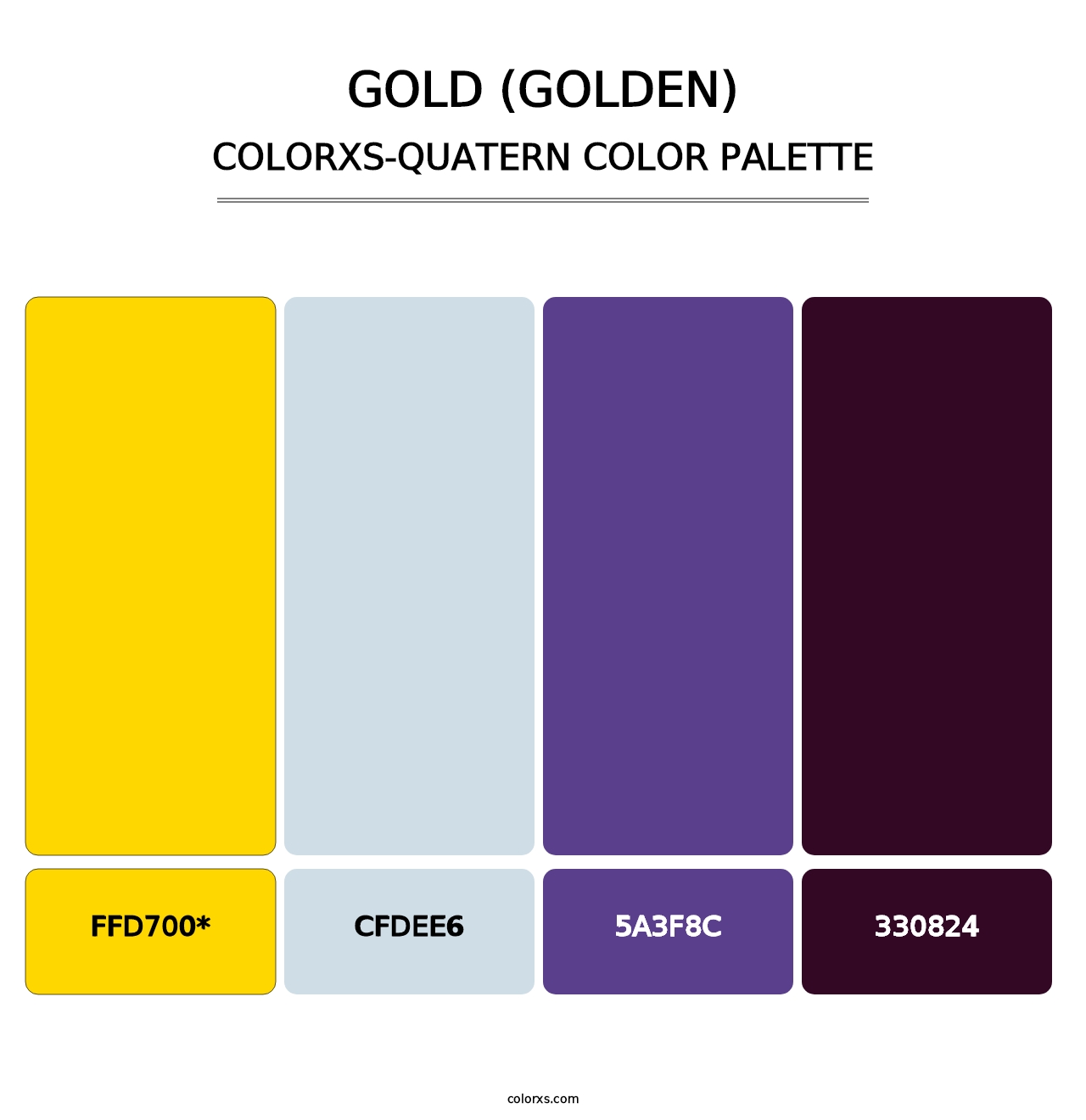 Gold (Golden) - Colorxs Quatern Palette