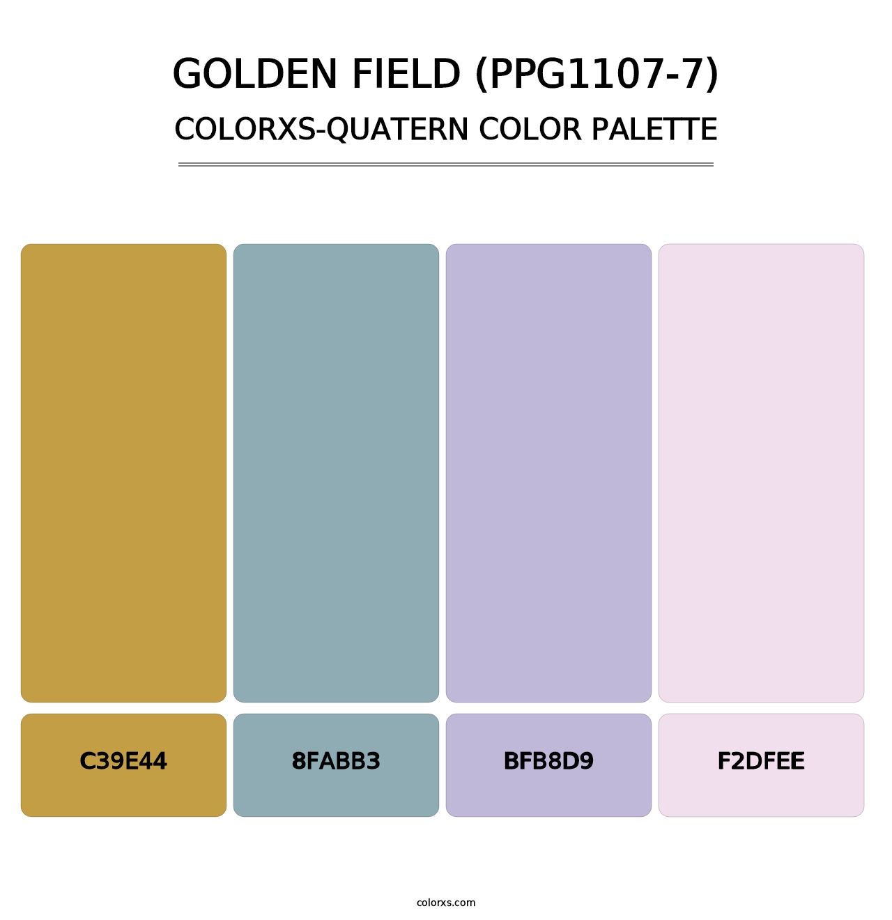 Golden Field (PPG1107-7) - Colorxs Quatern Palette