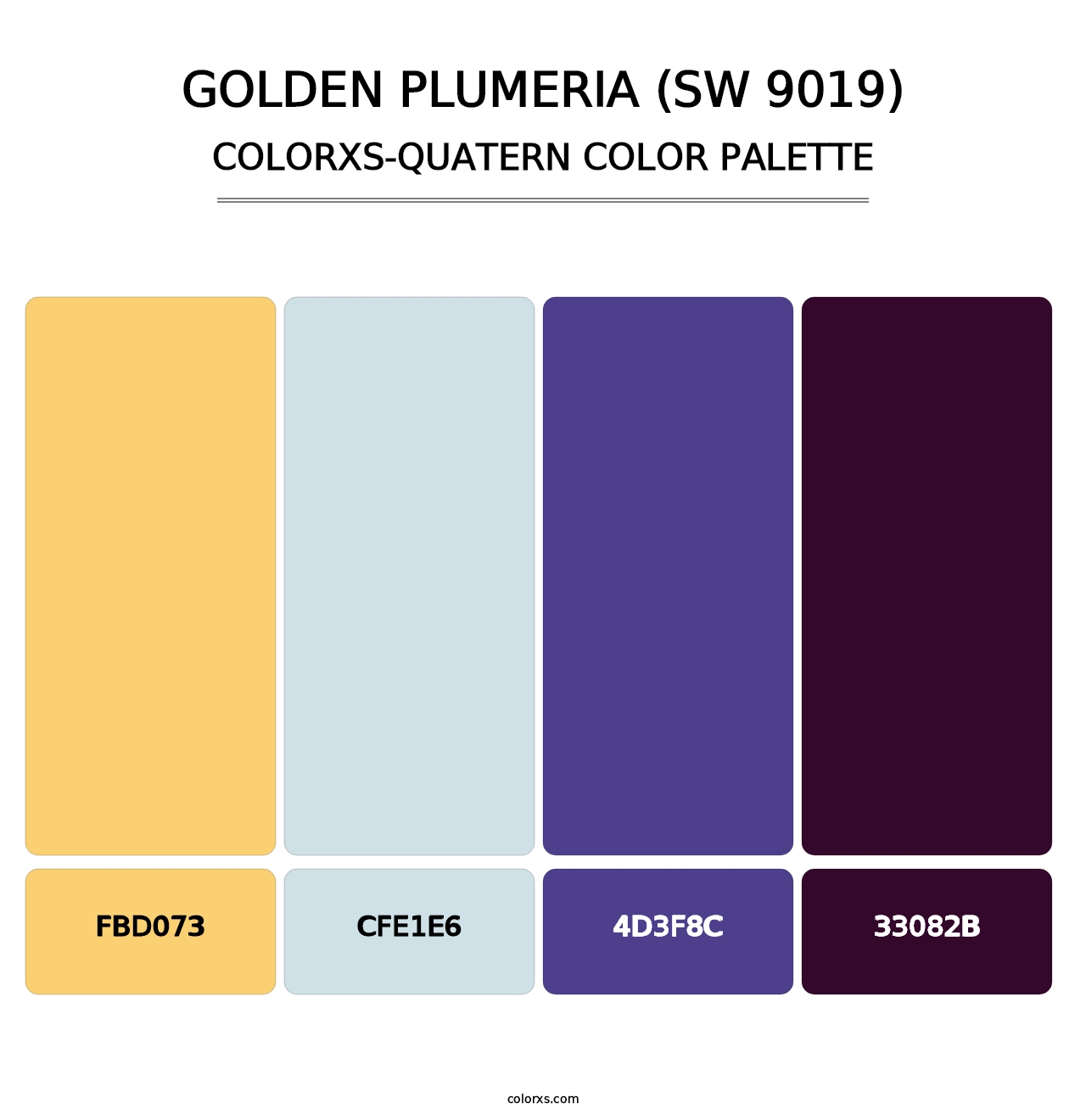 Golden Plumeria (SW 9019) - Colorxs Quatern Palette