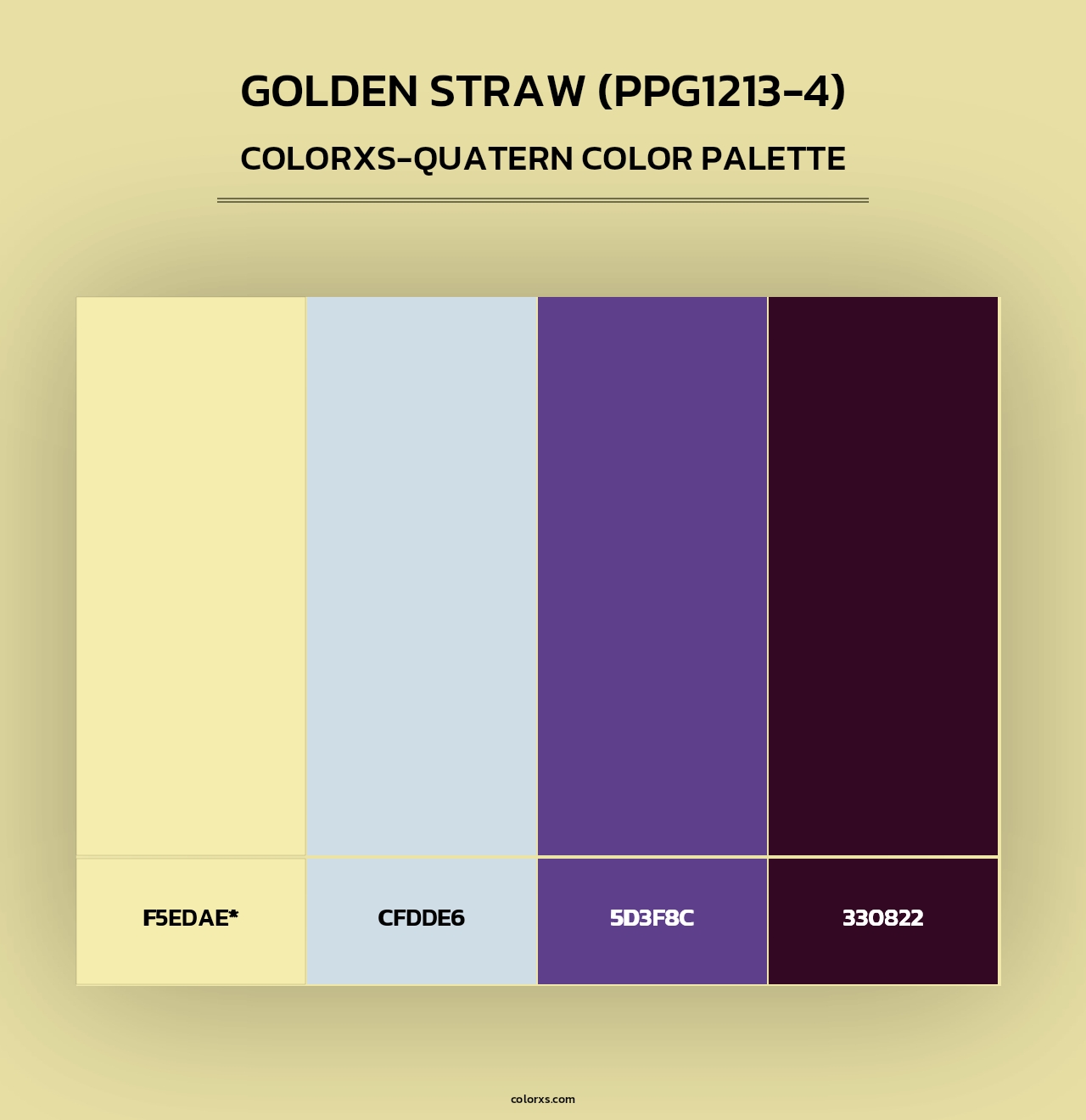 Golden Straw (PPG1213-4) - Colorxs Quad Palette