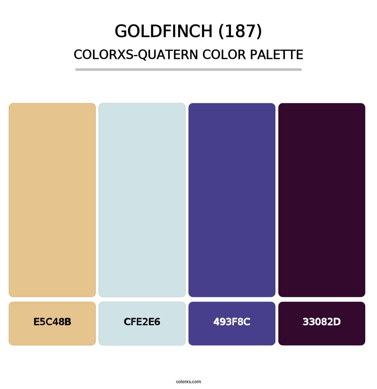 Goldfinch (187) - Colorxs Quatern Palette