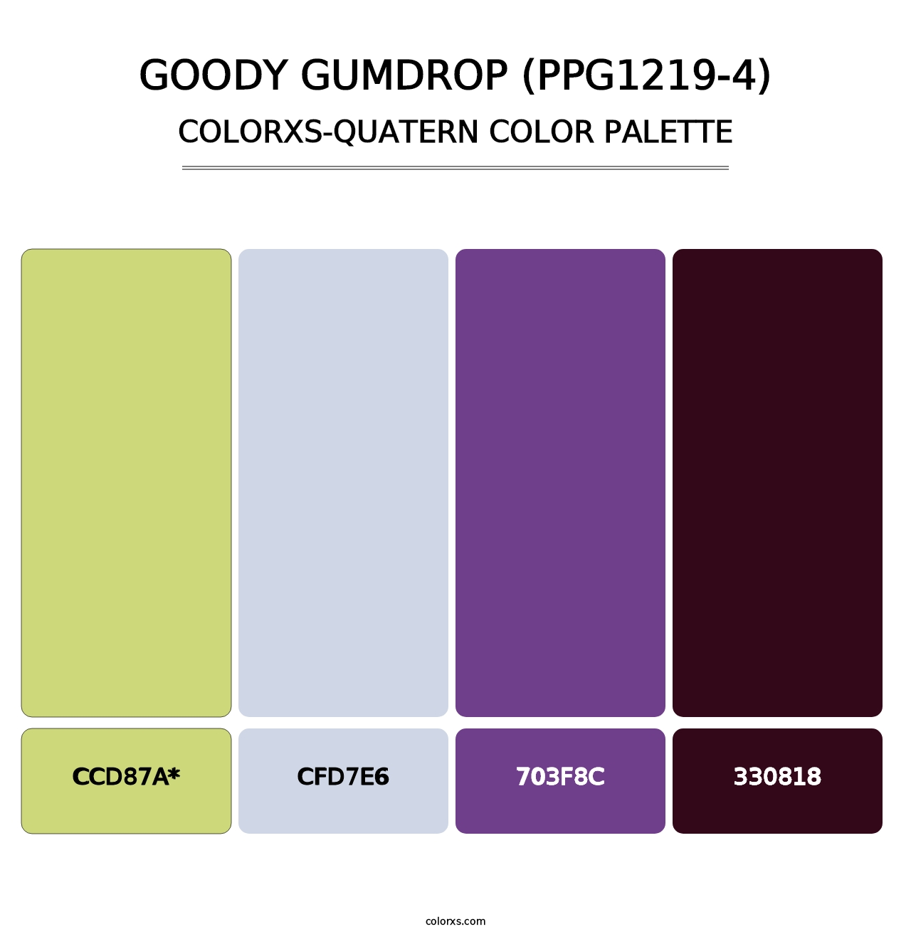 Goody Gumdrop (PPG1219-4) - Colorxs Quatern Palette