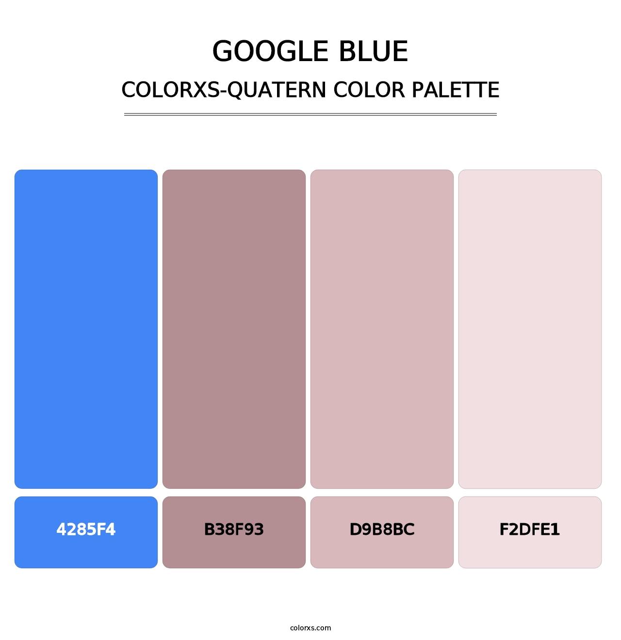 Google Blue - Colorxs Quatern Palette
