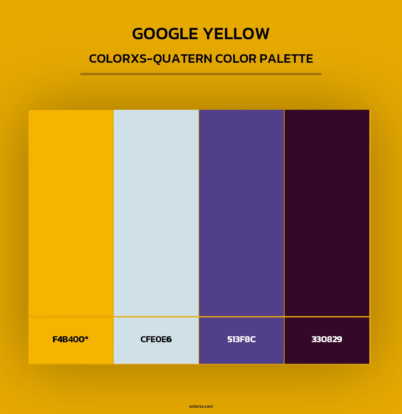 Google Yellow - Colorxs Quad Palette