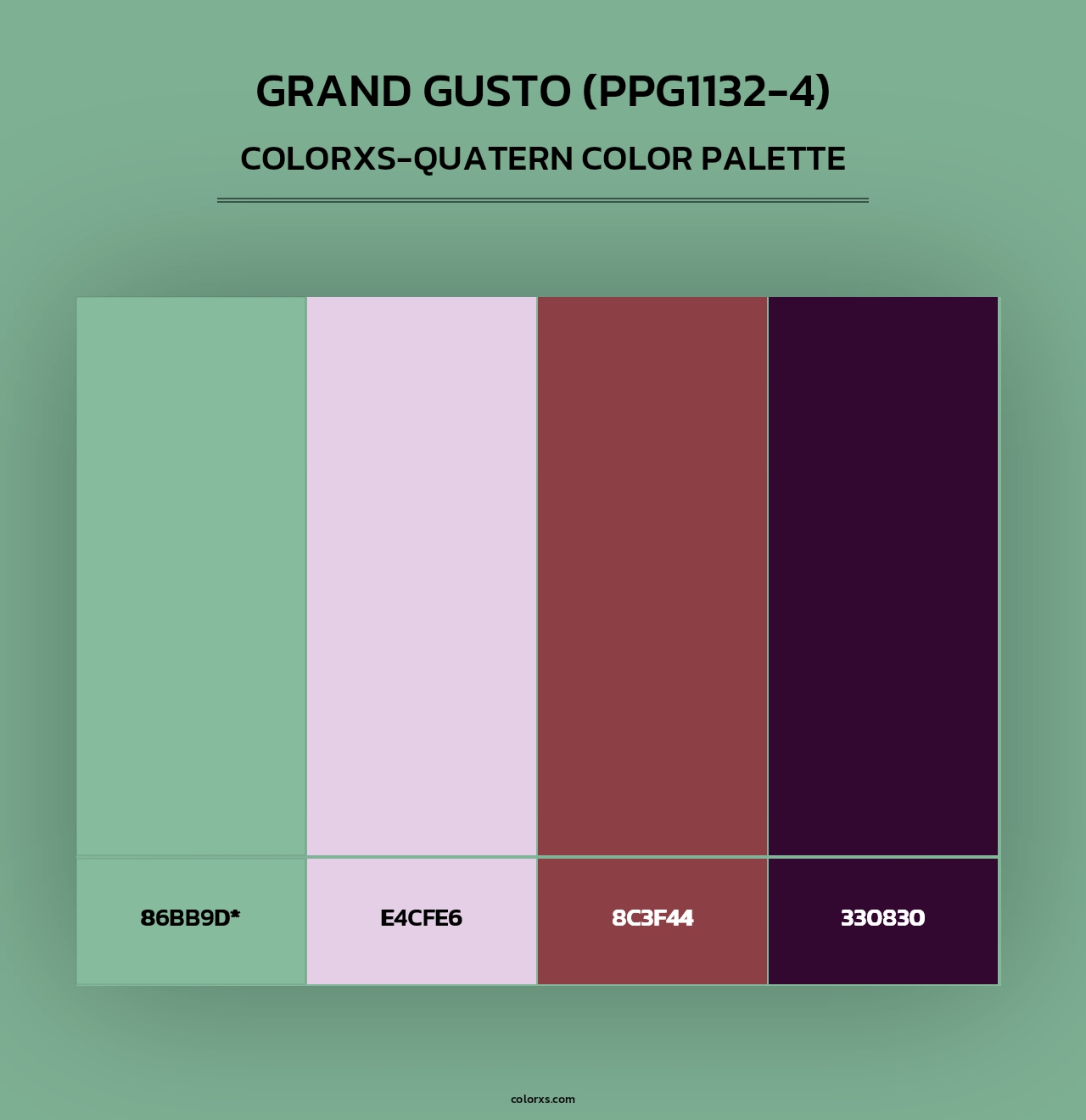 Grand Gusto (PPG1132-4) - Colorxs Quad Palette