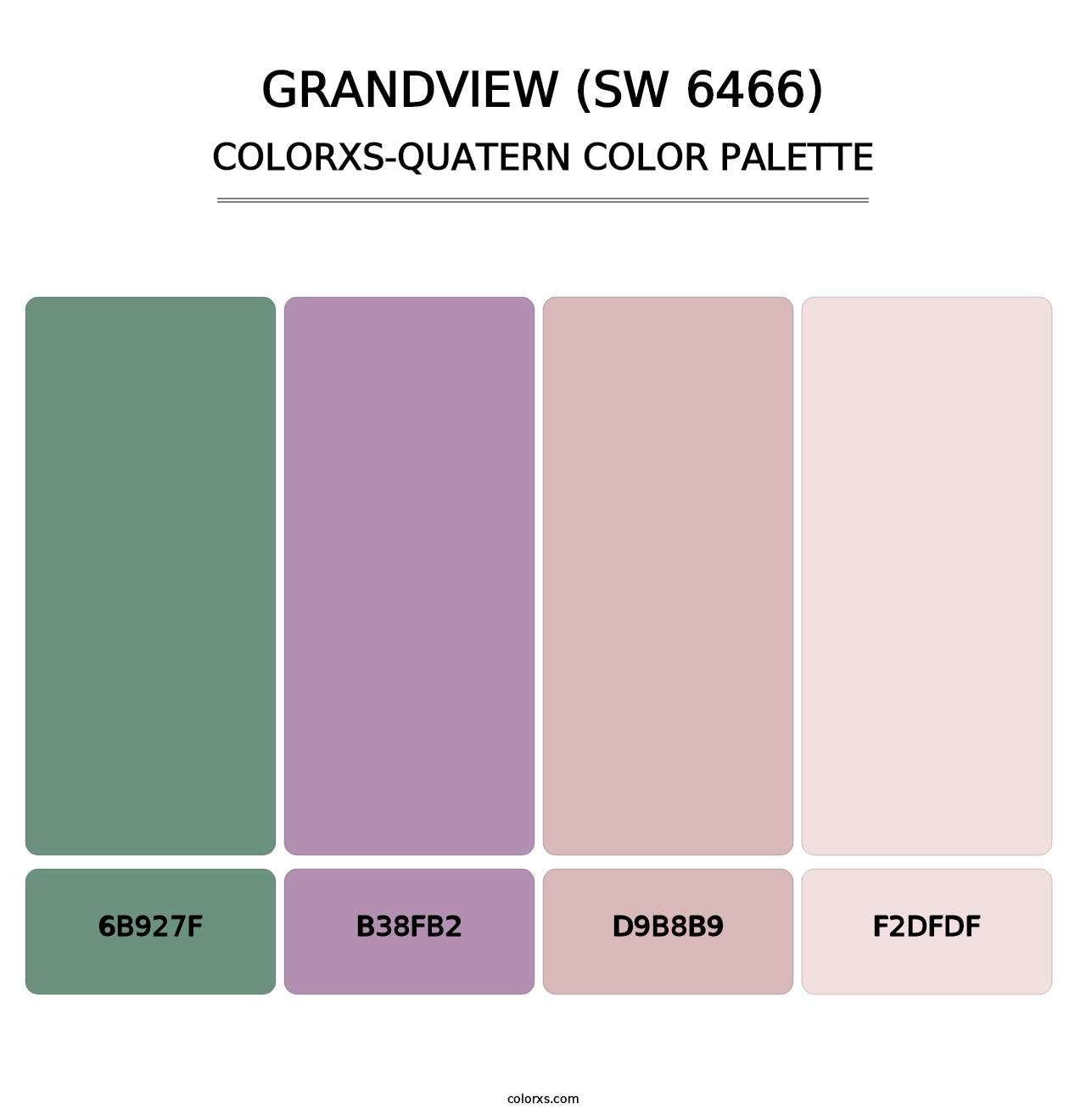 Grandview (SW 6466) - Colorxs Quatern Palette