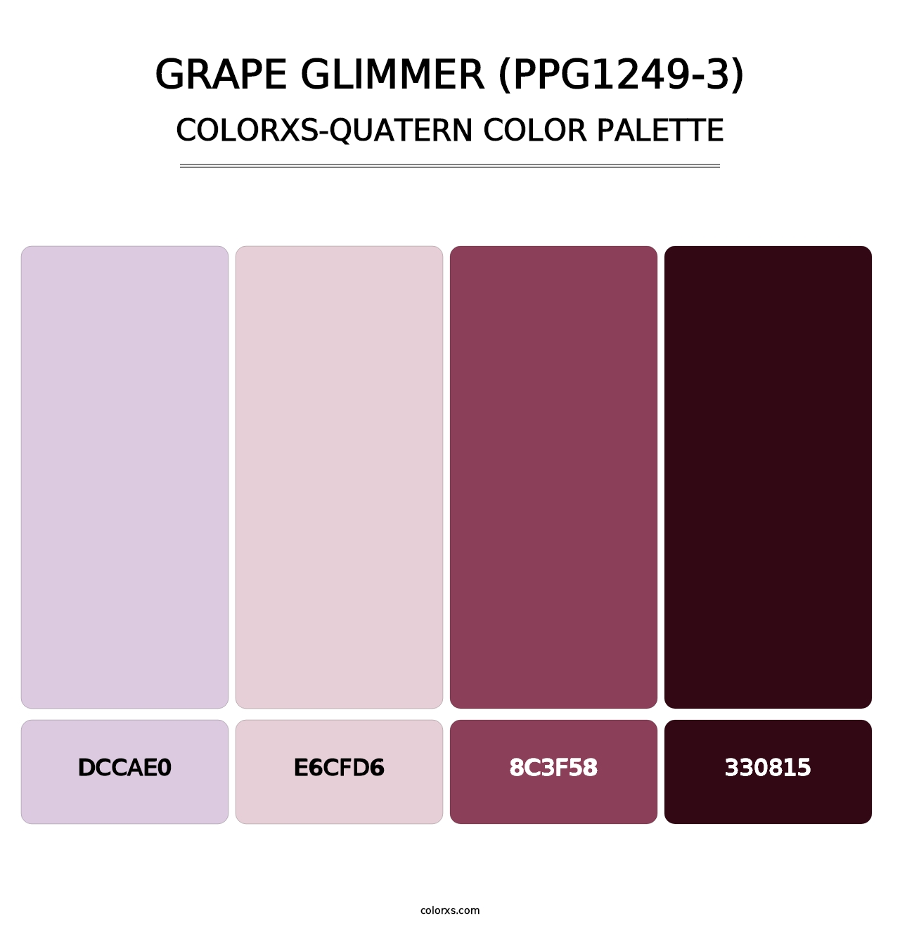 Grape Glimmer (PPG1249-3) - Colorxs Quatern Palette