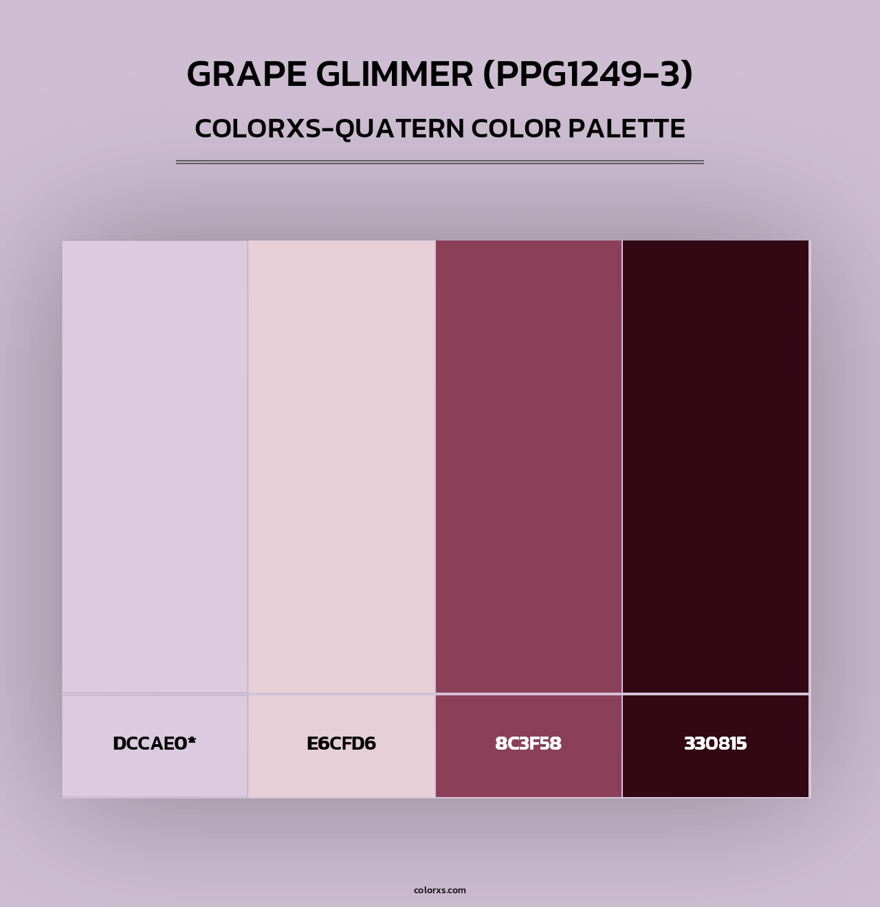 Grape Glimmer (PPG1249-3) - Colorxs Quad Palette