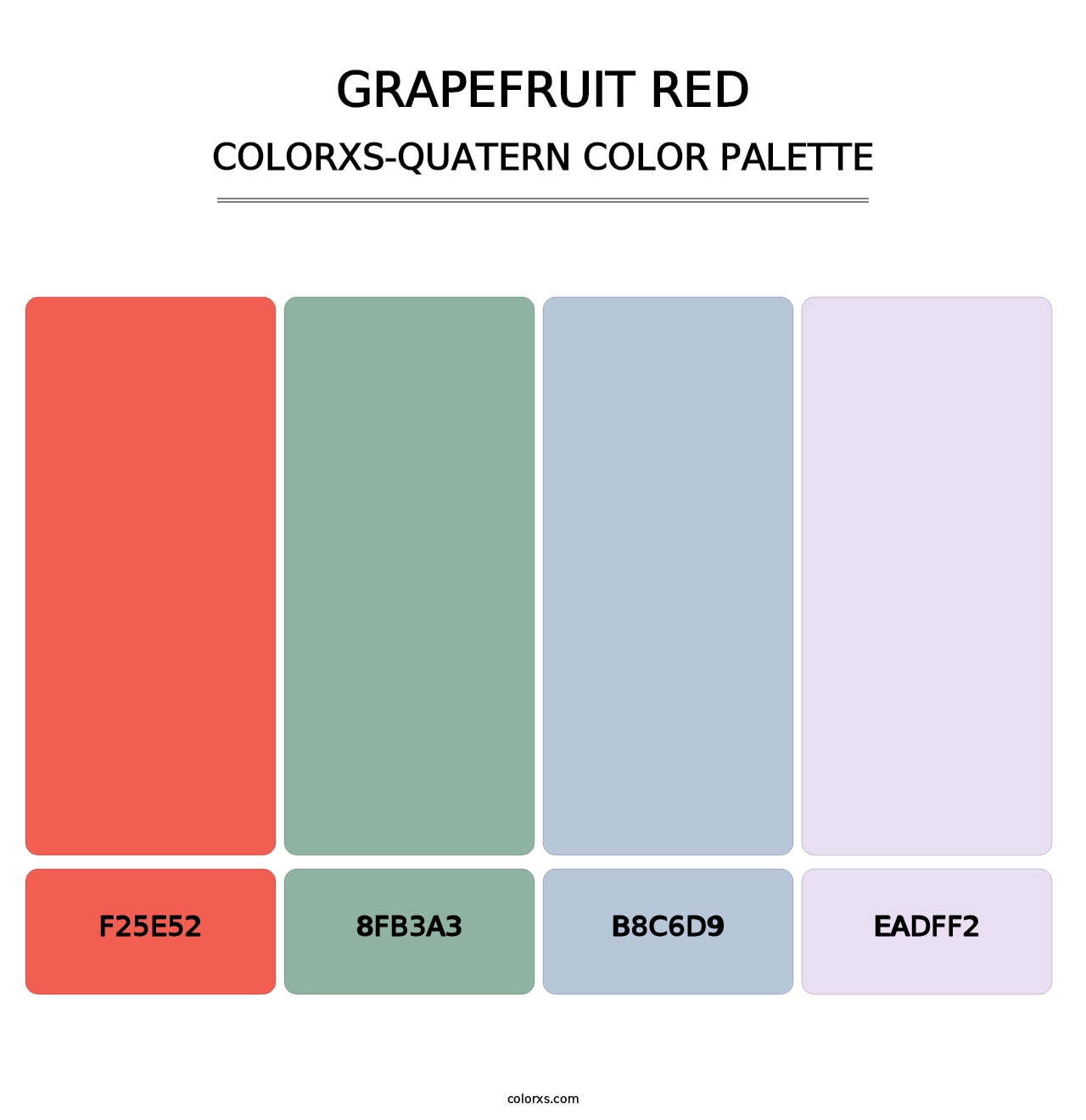 Grapefruit Red - Colorxs Quatern Palette